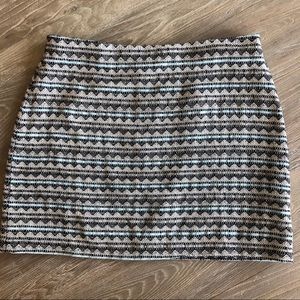 Alya black, white and blue skirt with zipper sz M